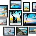 PEALSN 10 Pack Collage Picture Frames, Gallery Wall Frame Set with Two 8x10, Four 5x7, and Four 4x6, Multiple Photo Frames for Wall Gallery Decor, Black