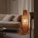 MIXL-Rope-Weaving Floor Lamp with Foot Switches,Dimmable Led Corner Tall Lamp,Minimalist Reading Lamp Floor Standing,Bohemian Style Standing Lamps for Bedroom Study and Living Room, 9.45" x 36.22"