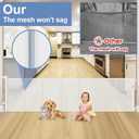 Reinforced 90 Inch Wide Retractable Baby Gates for Doorways Extra Wide Outdoor Retractable Gate for Dogs Reinforced Bottom to Prevent Crawling Through Mesh Baby Gate Long Dog Gates Indoor Extra Long