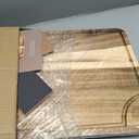 Cutting Boards for Kitchen (Set of 3) Beeswax Finished Acacia Wood Cutting Board, Mineral Oil Free Wooden Cutting Boards non Toxic with Juice Groove, Non-Slip Feet, Charcuterie Boards