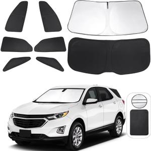 Window Shades for Chevrolet/Chevy Equinox 2018-2024 Accessories Car Side Full Windows Rear Triangular Windshield Sun Shade Sun UV Rays & Privacy Protection for Camping,Napping,and Relaxing 8PCS
