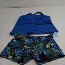 Yonique Tankini Swimsuits for Women with Shorts Athletic Two Piece Bathing Suits Racerback Tank Tops Swimwear, L