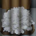 Leyndo 2 Pcs 5 ft Collapsible Artificial Christmas Tree with LED Light Pre Lit White Sequined Pop Up Tinsel Pencil Skinny Xmas Tree for Indoor Home Fireplace Decoration