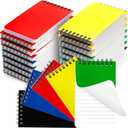 Hacaroa 30 Pack Top Spiral Memo Pads, 3"x5" Lined Pocket Notebook Mini College Ruled Paper, Wirebound Small Steno Pads for Home, School, Office, 75 Sheets, Assorted Colors