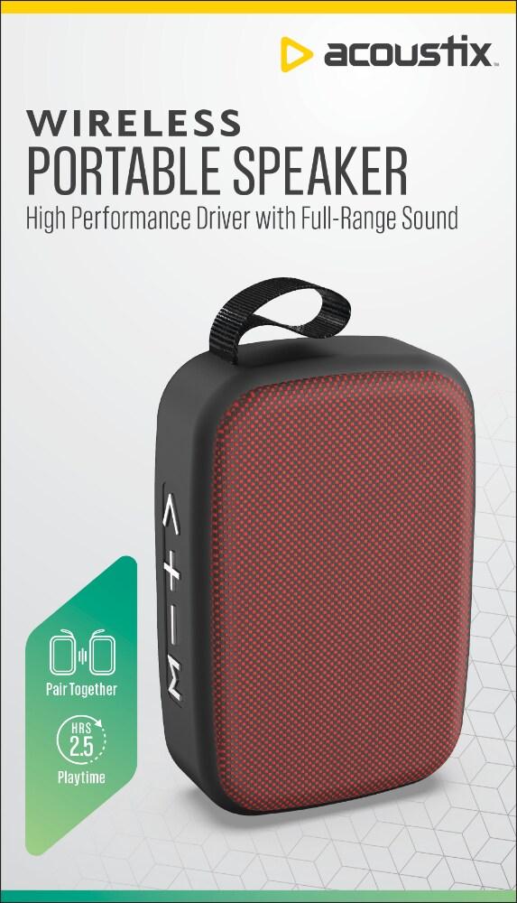 Acoustic Wireless Portable Speaker Red