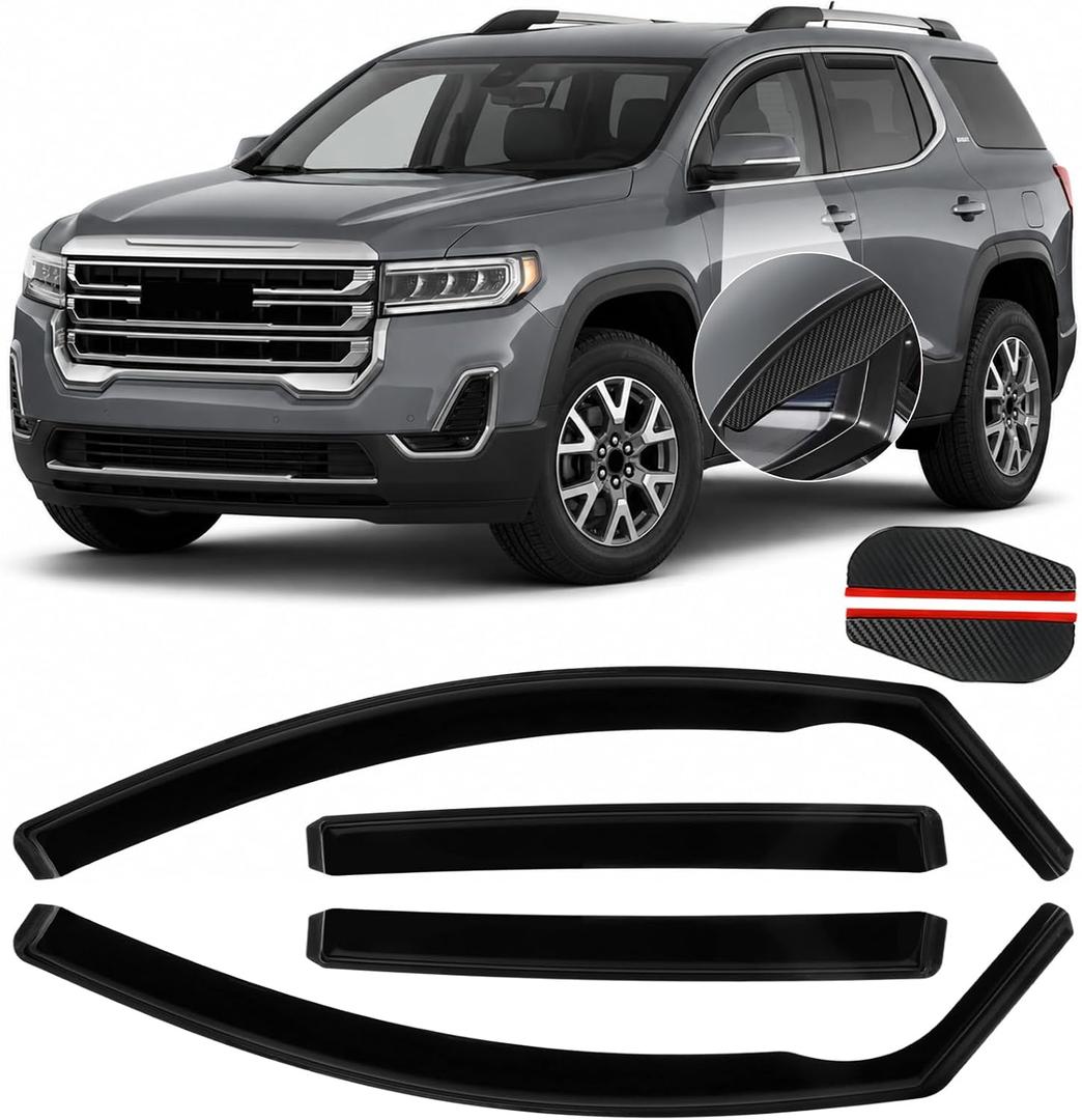 4PCS in-Channel Window Visors Rain Guards 4pcs Fit for GMC Acadia 2017-2023