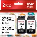 275 XL Replacement for Canon 275 Black Ink for PIXMA TS3722 TR4700 TR4720 TS3522 TS3500 TS3520 TS3720 TR4722 (2 Black)