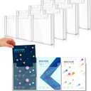 Sherr 4 Pcs Acrylic Brochure Holder Wall Mount 8.5''x11'', Three-slot, Style: Three-slot