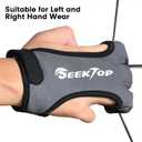 3 x Seektop Archery Gloves Shooting Hunting Leather Three Finger Protector for Youth Adult Beginner