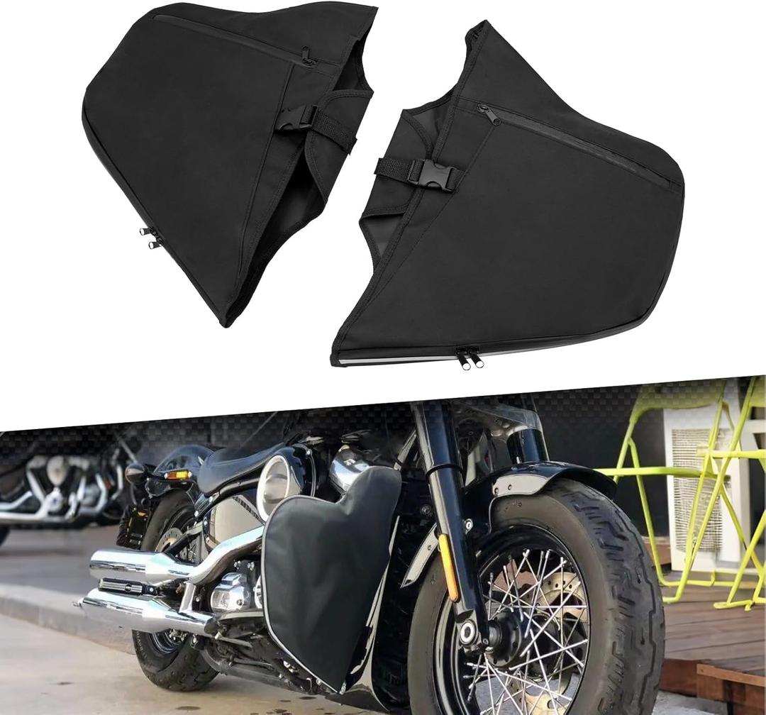 Soft Lowers Chaps Engine Bar Covers Leg Warmers Fit For Harley Softail Breakout Street Bob Fat bob 2018-2024