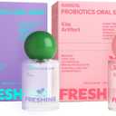 Probiotic Oral Spray, Mint & Peach Flavor Combo, Breath Spray with Prebiotics and Probiotics, Long-Lasting Freshness, Alcohol-Free, Convenient Travel-Sized, 25ml/0.85oz