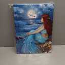 SDYA Girl Wall Decorations Blue Ocean Wall Art Bedroom Decor for Women Moon Night Wall Painting Shell Canvas Prints Size 12"x 16"