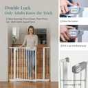 Safety Gate for Stairs & Doorways, Auto-Close Baby Gate or Dog Gate – Pressure Mount No Drilling, 30" Tall All Metal Frame with Dual Locking System (White, 30" Tall 29"-39" Wide)