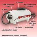 Chapin 97084 Tank Sprayer, 8Gallon, Multipurpose, ATV, UTV, ChemicalResistant Poly Tank, 12V Hookup, 1 GPM Diaphragm Pump, Adjustable Nozzle & 15Ft Hose for Fertilizer, Weed & Pest