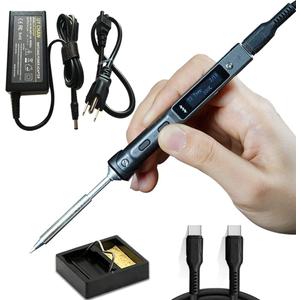 Original TS101 Soldering Iron Station Kit Upgraded from TS100 DC 65W PD 45W Power Programmable Smart Mini Electric Portable Soldering Pen with B2 Solder Tip USB Type C Cable