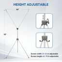 4 Pack Adjustable X Banner Stand for Display Banner Holder Stand Adjustable Size 23"X63" to 32"X78" with Carrying Bag Ideal for Mall Promotions Trade Shows