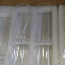 Shihanee 48 Pcs Pillar Candles and Glass Cylinder Vases Clear Cylinder Holders for Slim Pillar Candles Table Decoration (White)