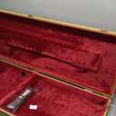 Electric guitar hardshell case leather case bag with internal guitar bag soft layer with locking latch waterproof (Yellow)