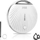 Air Tracker Tag, Smart Tag Bluetooth Tracker Works with Apple Find My (iOS Only), IP68 Waterproof, Replaceable Battery, Key Finder and Item Locator for Keys, Bags, Luggage, Wallet, etc (White)