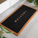 THEODORE MAGNUS Door Mat Coir Doormat for Outdoor Entrance, Durable Welcome Mat with Non-Slip Backing, Perfect for Front Door and Entryway - Outdoor/Indoor - Welcome Canvas - 24" x 48"