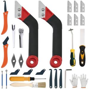 Grout Removal Tool Set, Heavy Duty Grout Saw with Replaceable Blades, Tile Grout Remover for Bathroom Kitchen Floor Joints and Corners
