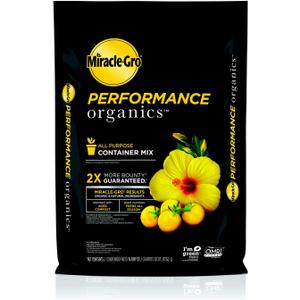 Miracle-Gro Performance Organics All Purpose Container Mix, 16 qt. - Organic, All Natural Plant Soil - Feed for up to 3 Months - All-Purpose Formula for Vegetables, Flowers and Herbs