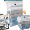Cozy Essential 5 Pack Cube Vacuum Storage Bags, Jumbo Vacuum Cubes for Storage Vacuum Sealed, Extra Large Space Saver Vacuum Storage Bags for Bedding, Clothes, Comforters, Blanket