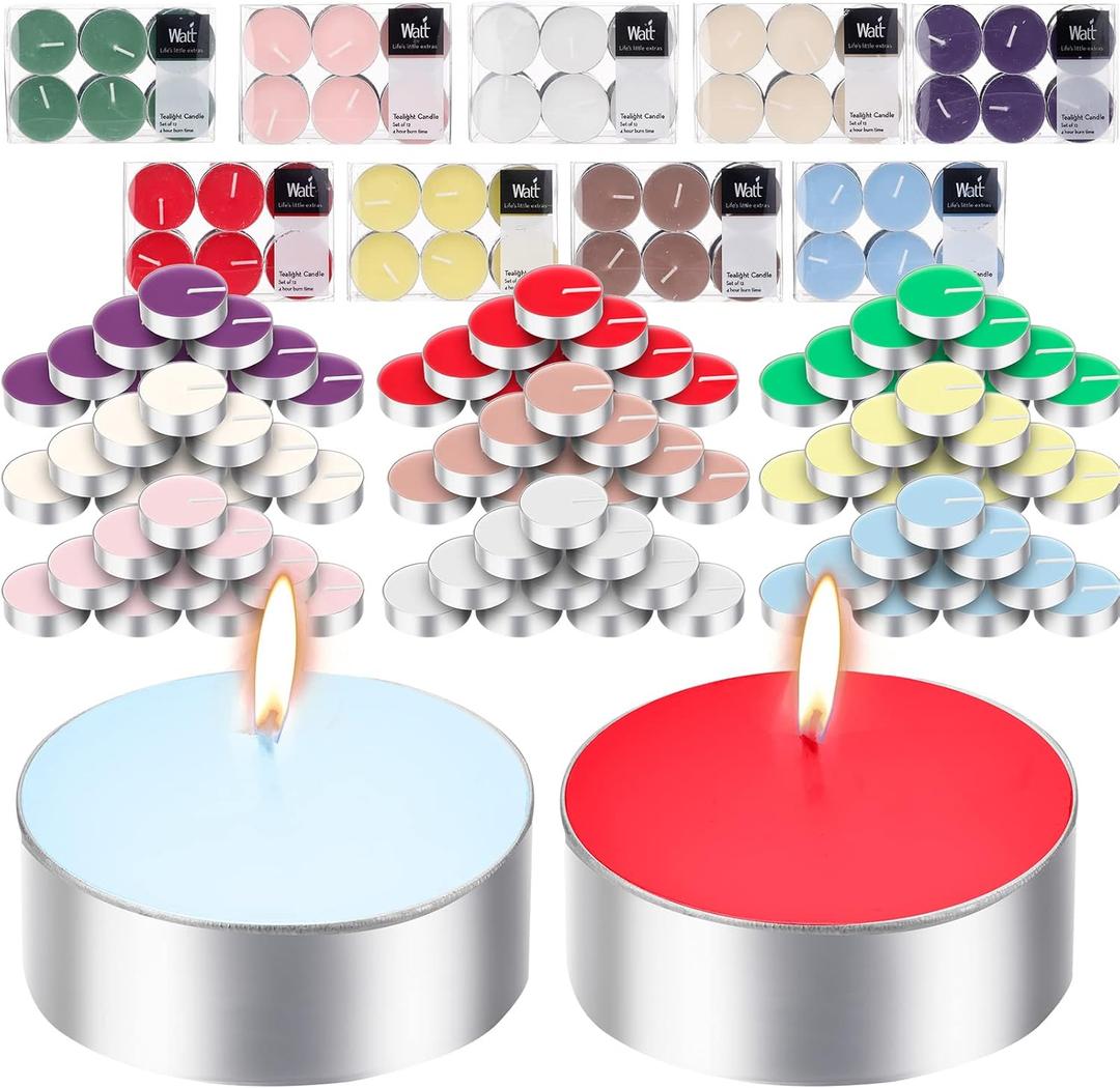 Huquary 108 Pcs Scented Tea Lights Candles Mini Scented Tealight Candles Bulk for Burning Approximately 4 Hours Time(Mix)