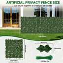 Artificial Ivy Fence Privacy Screen 120x40in UV-Anti Dense Faux Greenery Backdrop Fake Hedges Fence & Faux Ivy Vine Leaf Decoration for Patio Balcony Garden Wall Backyard Indoor Outdoor