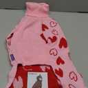 cyeollo Valentines Dog Sweater Dress, Warm Turtleneck Dog Sweaters for  Dogs Sweaters Girl, Soft Stretchy Knitted Pet Clothes with Leash Hole, Comfy Heart Print Doggie Coat, No Size Found