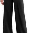 ESOFT Womens Dress Pants 27" Business Work Pants Wide Leg Pull On High Waisted Casual Stretchy Trousers Pockets (XX-Large, Black)