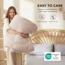 Bedsure Comforter Duvet Insert - Quilted Comforters Full Size, All Season Duvet, GentleSoft Down Alternative Bedding, with 8 Tabs, Gifts for Women/Men, Beige, Full 86 x 82 Inches