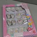 16 Piece Rose Flower Miniature Porcelain Ceramic Tea Set | Kids Toy Mini Pretend Play Kitchen Decorated Playset | Small Party Accessories Teapot, Cups, Sugar Bowl and Creamer