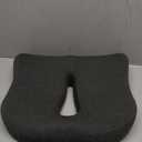 Memory Foam Seat Chair Cushion for Relieves Back Sciatica Pain Tailbone Pain Coccyx Degenerating Disc Orthopedic Osteoarthritis Prostate Cushion Low Back Pain Cushion Hip Shaping (Dark Gray)