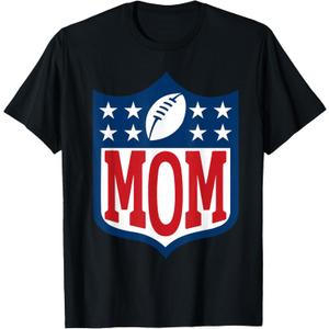 Mom American Football Happy Birthday Family Matching Retro T-Shirt L