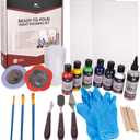 WA Portman 38-PC Ready to Pour Acrylic Pouring Paint Set  6 Bottles of Acrylic Paint Kits for Adults & Kids  Complete Painting Sets with Canvas Painting Supplies for Beginners & Professionals