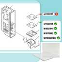 Upgraded W11130203 Freezer Shelf, 11.7" X 10" Compatible with whirlpool Refrigerator WRS571CIHZ WRS571CIHZ04 WRS571CIHZ01 Freezer Glass Shelf, Replacement W10773887 PS12347522 4545866