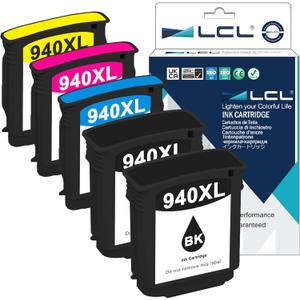 LCL 940XL Ink Cartridge Replacement for HP 940 XL C4906AN 4907AN 4908AN 4909AN for HP Officejet Pro 8000 8500 8500A 8500A Plus Machine A809a A811a A809n A909b A909a A909n A909g A910a Printer (5-Pack)