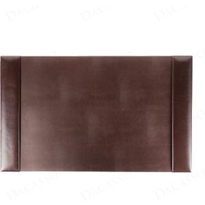DACASSO Bonded Leather Desk Pad with Side Rails - Luxury Leather Desk Blotter for Writing (30 x 18, Brown)