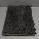 MAYSHINE Plush Shaggy Chenille Bath Mat | Extra Soft, Super Absorbent, Non-Slip Bathroom Rug | Fluffy Microfiber, Area Rug Sets for Bathroom Floor, Kitchen, Living Room | 23"x14" | Charcoal Gray