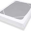 Box Spring Cover Queen Size with Smooth and Elastic Woven Material, Only Covers Sides, Alternates for Bed Skirt, Wrinkle & Fading Resistant, Washable, Dustproof, White Size Queen