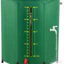 200 Gallon Rain Barrel with Water Level Indicator, Detachable Filter Screen Designed for Rain Water Collection Barrel, Rain Barrels to Collect Rainwater from Gutter with Spigots and Overflow Kit