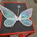 U-Goforst Light Up Fairy Wings for Women Girls Adult, LED Butterfly Wings Wand Halloween Costume Cosplay Dress Up