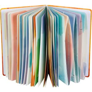 SIIXU Spiral Journals for Women, Hardcover Notebook, Colorful Blank, Large, 128 Pages, B5, 6.8x9.8, Summer