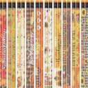 Pajean 144 Pcs Thanksgiving Fall Pencils Bulk Autumn Maple Leaf Pencils Pumpkin Harvest Pen with Eraser Gift for Thanksgiving