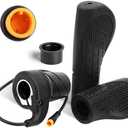 FT76x Half Twist Throttle, Half Twist Waterproof Grip, Electric Bicycle Throttle Handle 12V/24V/36V/48V/60V/72V for Ebike MTB Conversion Kit