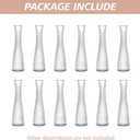 Glass Bud Vases Bulk 12 Pcs - Clear Water Ripple Wedding Centerpiece Vases, Small Flower Vases for Table Decor, Party Events & Home Decor