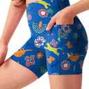 SKIDREAM Girls 4'' High Waisted Biker Shorts, Stretchy Athletic Workout Running Shorts for Kids and Teens L