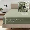 Bare Home Fitted Bottom Sheet Queen Size - Premium 1800 Microfiber - Ultra-Soft Hotel Luxury - Deep Pocket - Durable and Long Lasting (Queen, Sage)