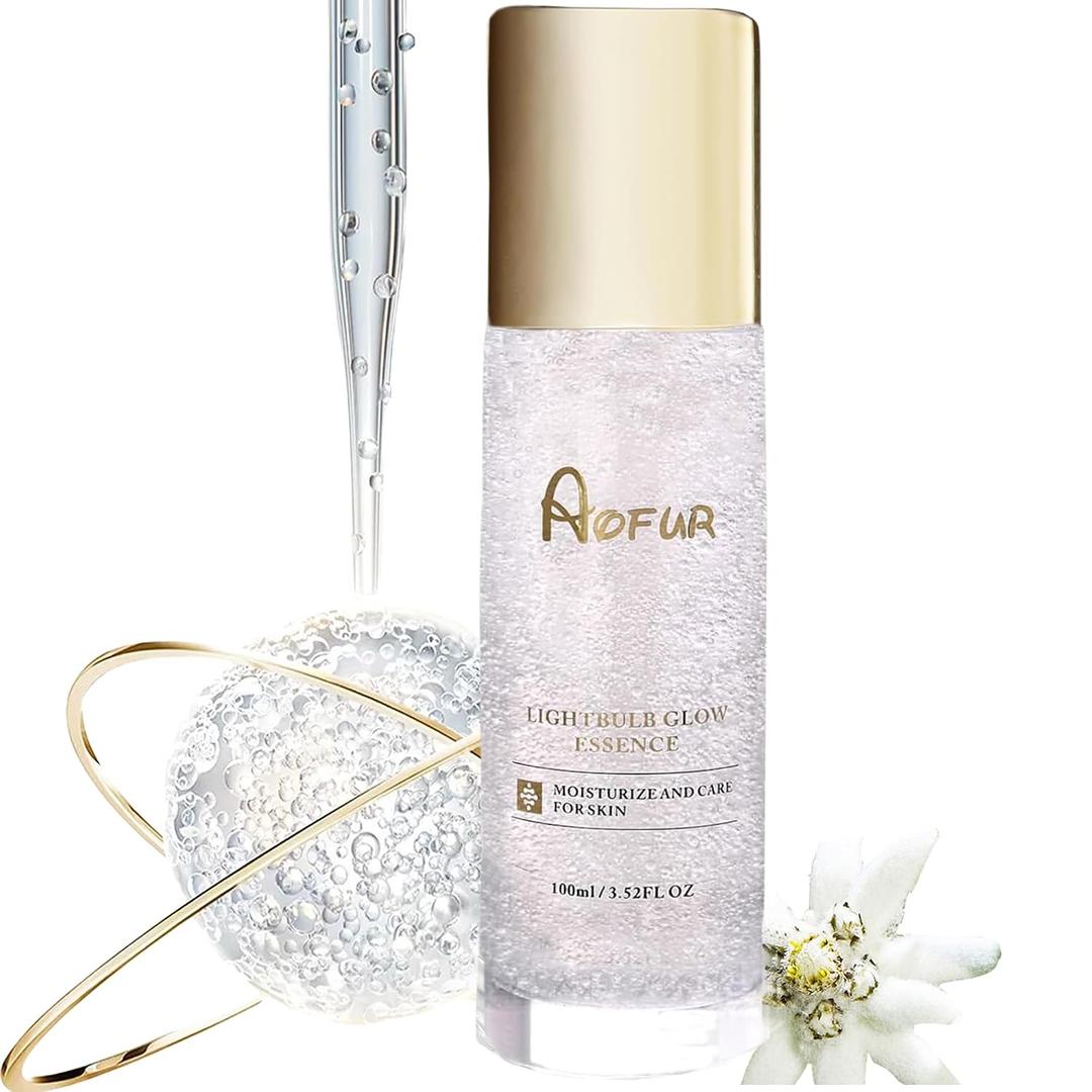 Lightbulb Glow Essence 3.52 Fl Oz (100ml) Moisturize And Care For Skin Glass Skin Elasticity for Aged Skin Serum for Face (100ml)